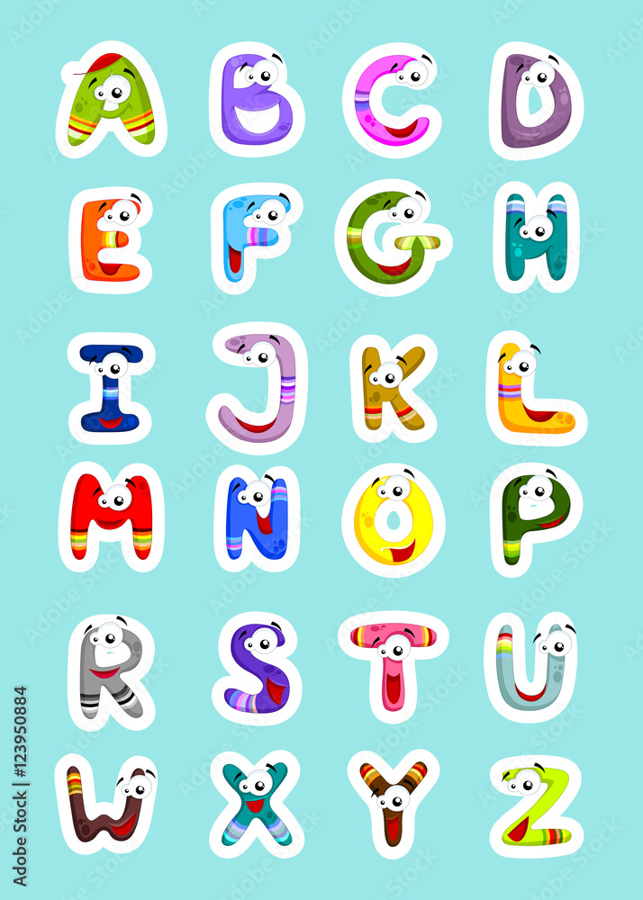 Brazil Fun Letters Praca wektorowa bez tantiem: Funny alphabet | Adobe Stock