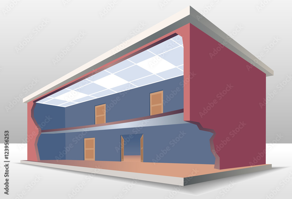 The building cross section Stock Vector | Adobe Stock