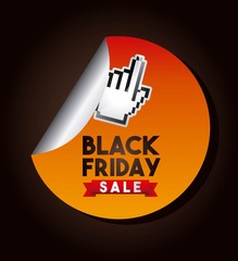 Sticker - black friday sale commerce vector illustration design