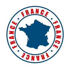 Sticker - france map geography icon vector illustration design