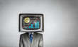 © Sergey Nivens - Man with TV instead of head . Mixed media