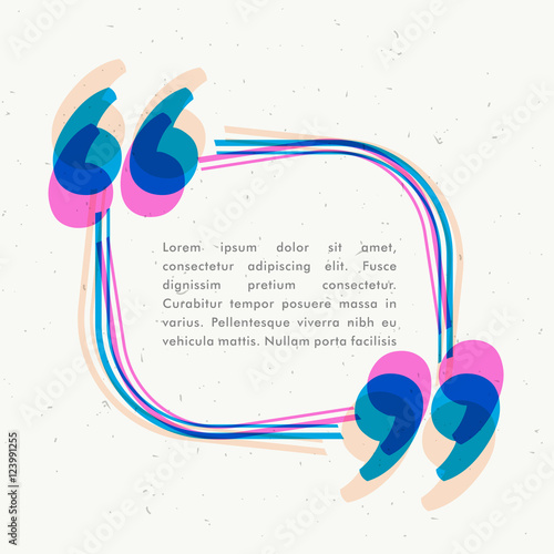 Fotografía quotation mark textbox with space for your text