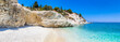 Panoramic beach landscape on Zakynthos Island in Greece