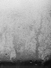 Poster - Texture drops of water on the transparent glass