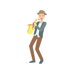 Wall Mural - Saxophonist, Creative Person Illustration