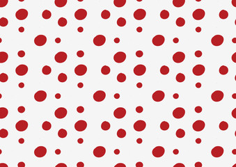 Canvas Print - red polka dot in white background 