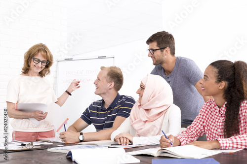 Native speaker analysing the exam Wallpaper Mural
