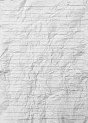 Sticker - Crumpled sheet of lined paper or notebook paper