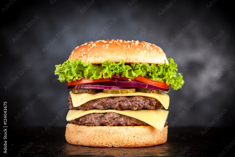 Delicious grilled burger