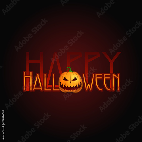 Download Happy Halloween. Halloween greeting card with scary logo ...