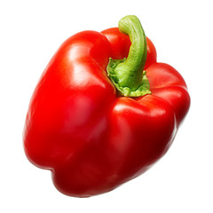 Canvas Print - Sweet red pepper isolated on white background. With clipping path.