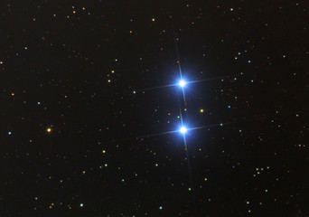 Wall Mural - in this photo you can see epsilon lyrae or also called the double double . taken by my telescope and