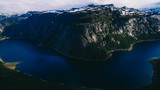 Fototapeta Do pokoju - Beautiful summer vibrant view on famous Norwegian tourist place