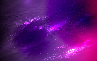 Wall Mural - dark space background with stars, nebula and gas clouds.
