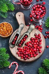 Wall Mural - cranberry drink and berries