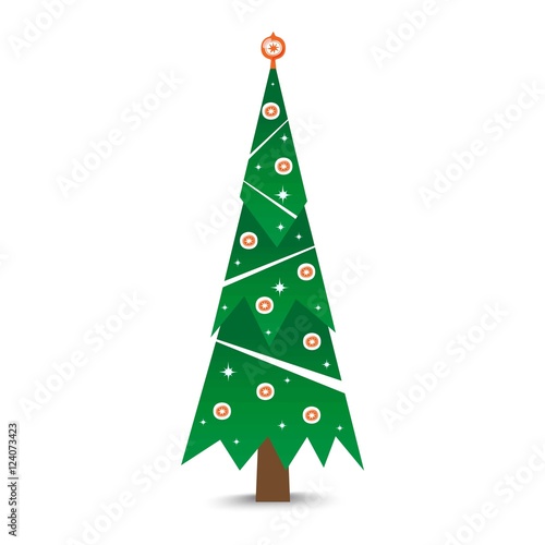 Christmas tree vector.