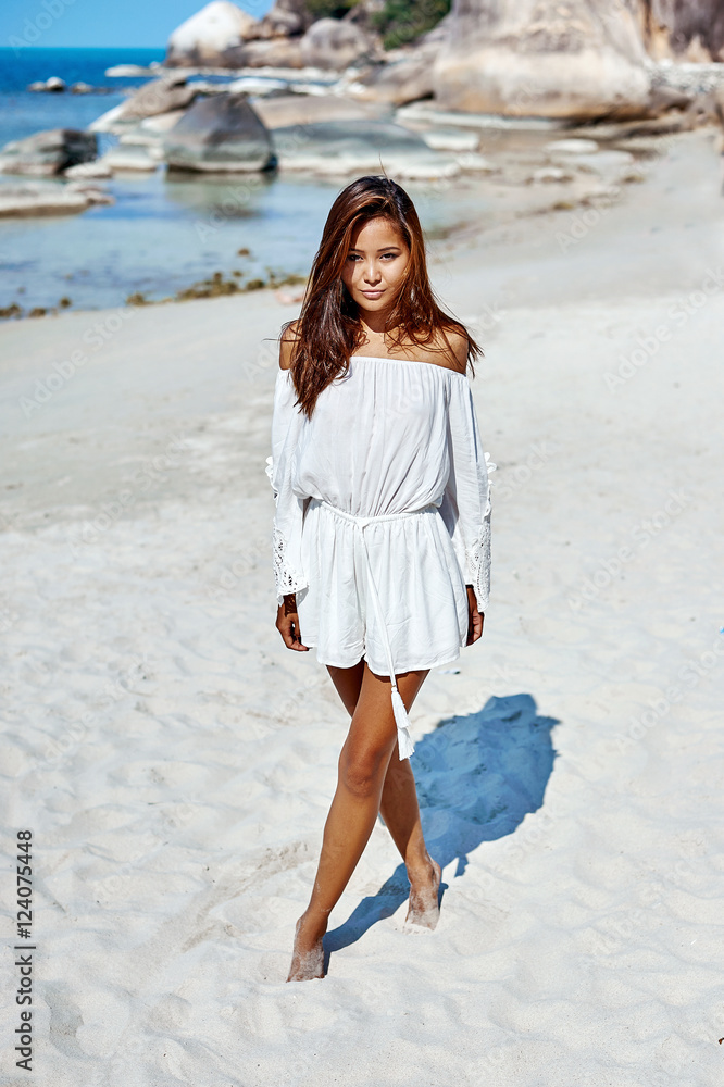 v-neck dresses Satin V-Neck Dress With Appliqué Detailing main image 1