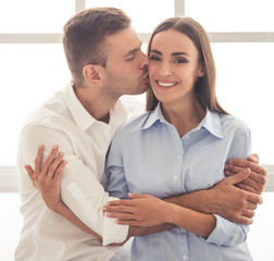 Wall Mural - Beautiful young couple