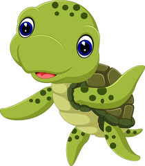 Poster - Cute sea turtle cartoon