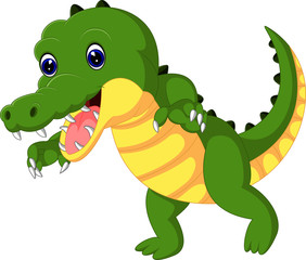 Canvas Print - Cute crocodile cartoon