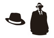 mafia and their hat silhouette design