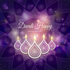 Wall Mural - diwali festival greeting