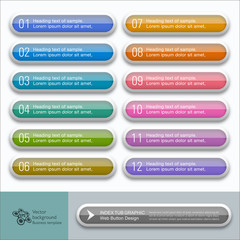 Wall Mural - web button and headline design #vector graphics