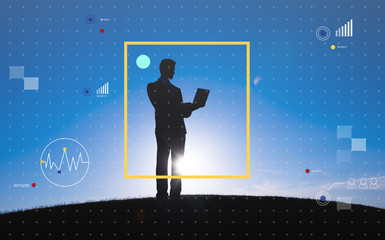Wall Mural - connect communication technology internet lifestyle concept