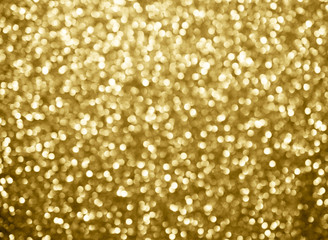 Fototapete - gold abstract background bokeh circles for Christmas background.