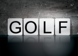 Wall Mural - Golf Tiled Letters Concept and Theme