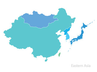  Map of Eastern Asia.