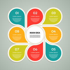 Wall Mural - Template for your business presentation with text areas (info graphic)