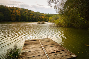 Wall Mural - Autumn lake