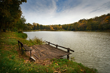 Wall Mural - Autumn lake