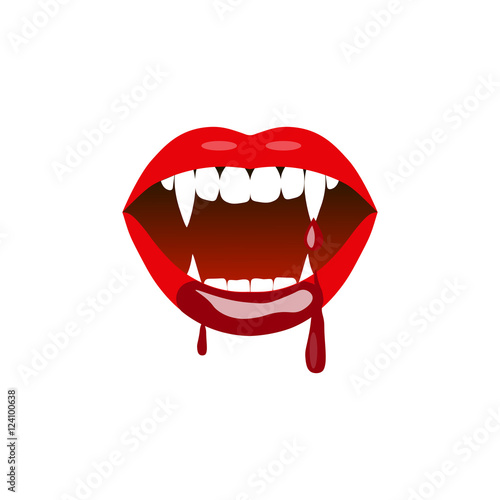 Vampire lips, blood icon vector Buy this stock vector and explore