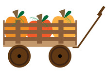 Pumpkin In Wagon Free Stock Photo - Public Domain Pictures