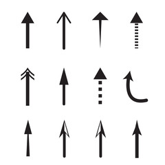 Wall Mural - up arrows vector icon set.