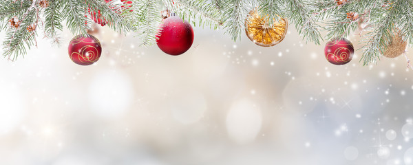 christmas decoration on abstract background, close-up.