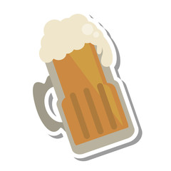 Canvas Print - fresh beer glass isolated icon vector illustration design