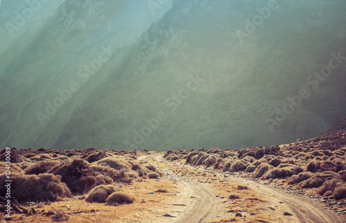 Fotografia  Dirt road rally background