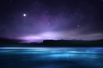 Wall Mural - distant magical alien fantasy landscape