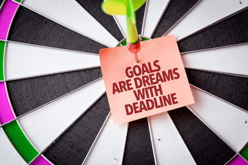 Wall Mural - Goals are Dreams with Deadline