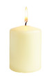 Closeup of lit candle