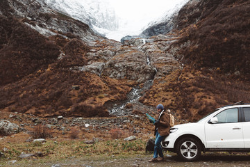 Wall Mural - Traveling in mountains