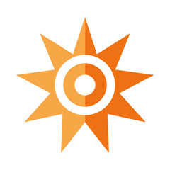 Sticker - sun star climate isolated icon vector illustration design