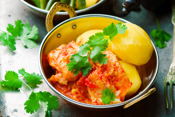 Poster - Poached Fish in Tomato Sauce