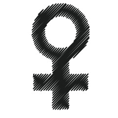 Isolated women symbol