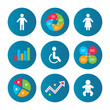 © blankstock - WC toilet icons. Human male or female signs.