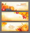 © aminaaster - Thanksgiving Day banners. Vector illustration.