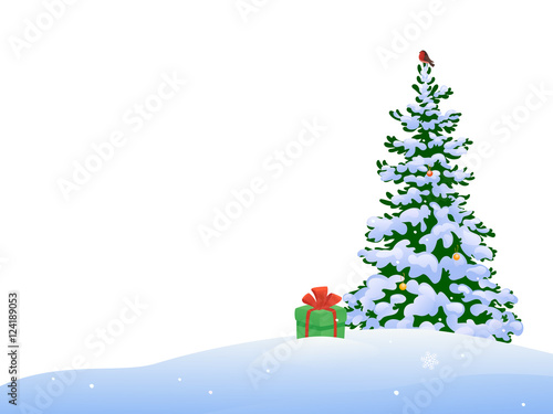 Christmas tree border Stock Vector | Adobe Stock